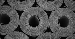 rolls of roofing felt