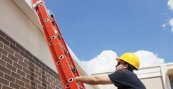 Worker Climbing Up