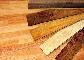 New oak parquet of different colors