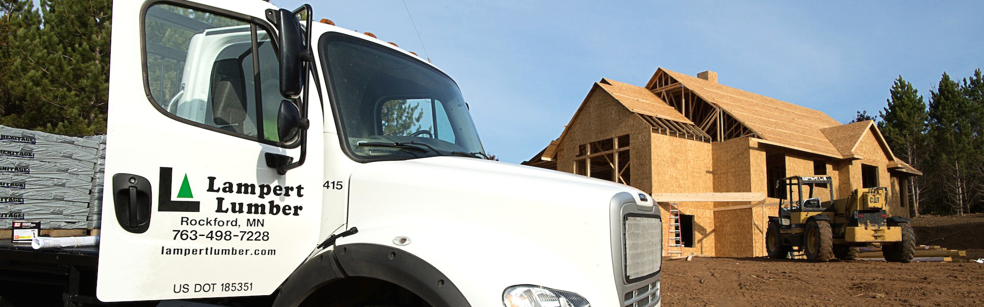 Lampert Lumber truck and current construction