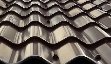 Metal tile roof useful for background or pattern
