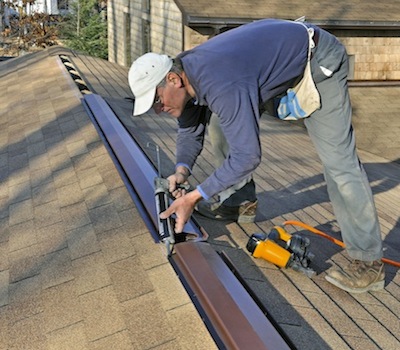 construction worker inputting ventilation