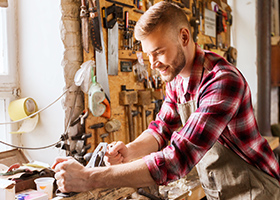 Man-working-on-lumber-project