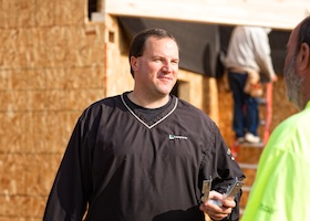 Man speaking with workings